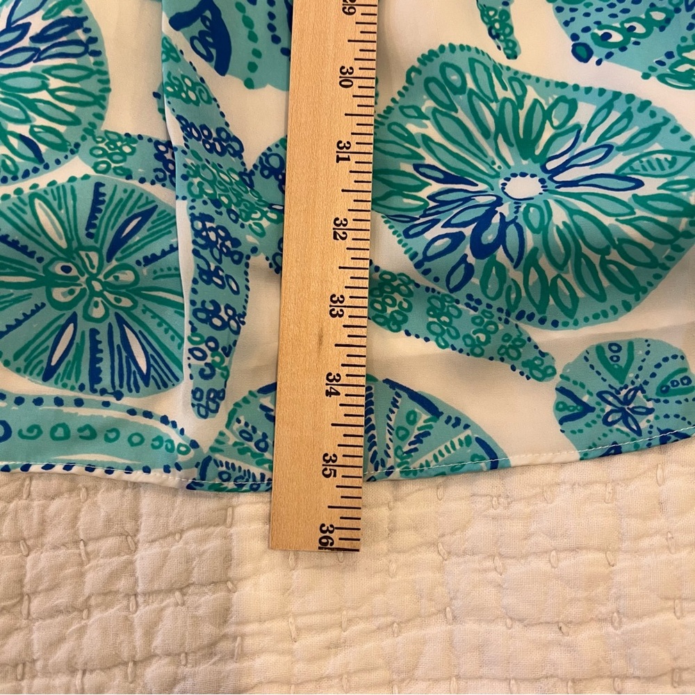 Lilly Pulitzer Sleeveless Ruffle Top Mini Dress Extra Small Sea Life Print Beach - Picture 11 of 13